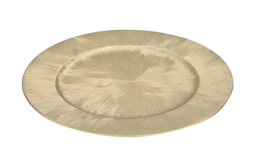 Art-Pol Talerz dekoracyjny plastikowy 33cm szampański AP162803 Sale
