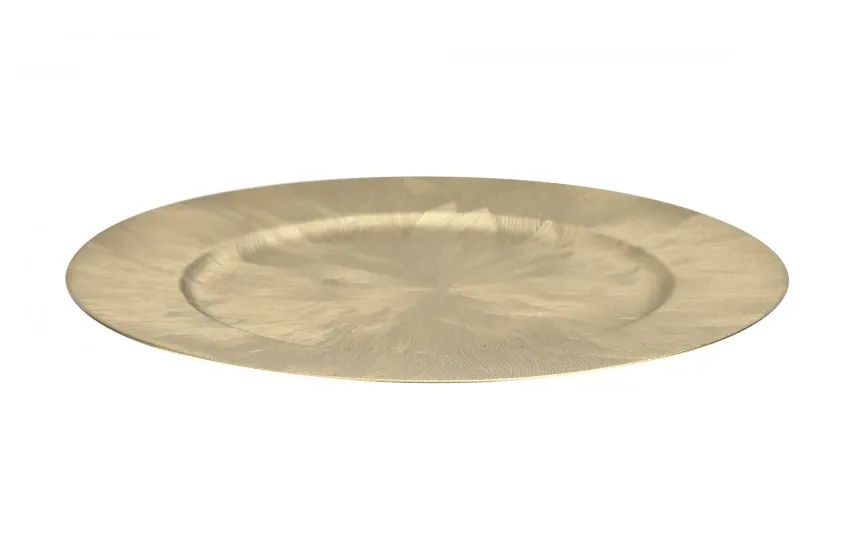 Art-Pol Talerz dekoracyjny plastikowy 33cm szampański AP162803 Sale