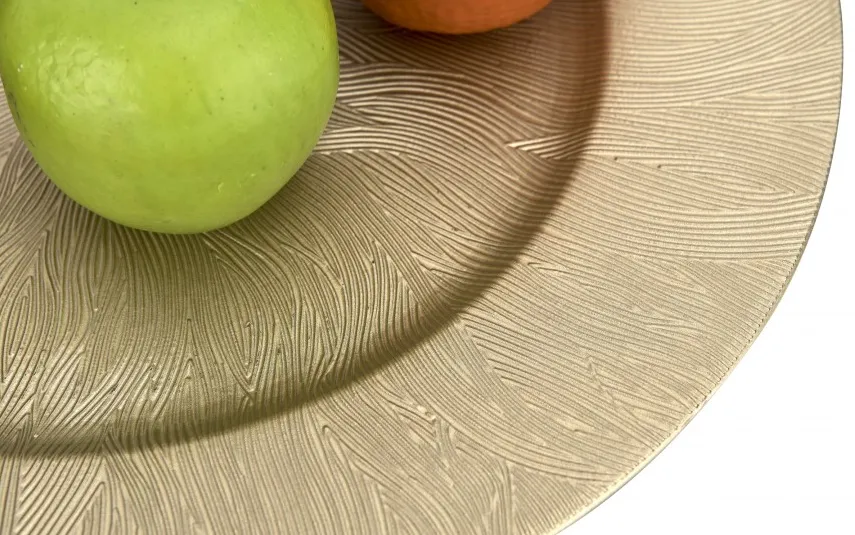 Art-Pol Talerz dekoracyjny plastikowy 33cm szampański AP162803 Sale