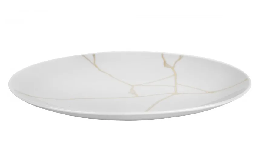 Karolina Talerz deserowy 22 cm Tektonika biała Discount