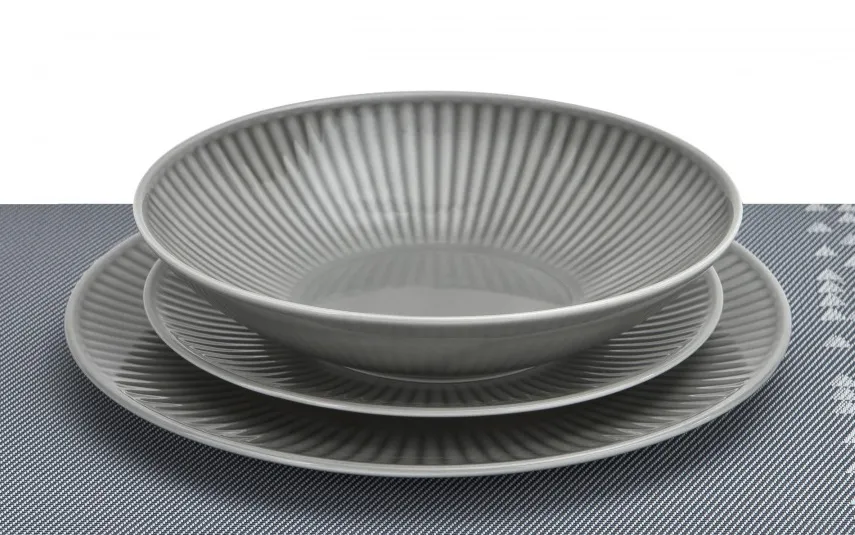 Cmielow Talerz głęboki 21,5 cm Dalia Szara Outlet