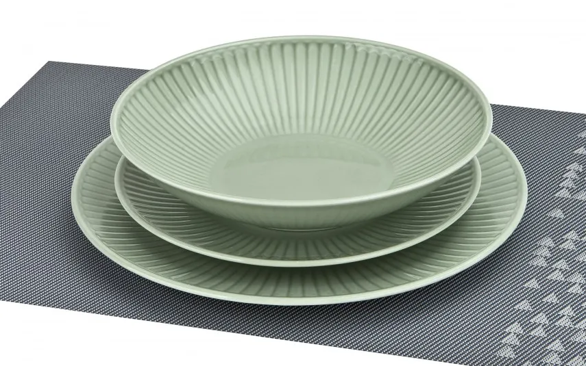 Cmielow Talerz głęboki 21,5 cm Dalia Zielona Fashion