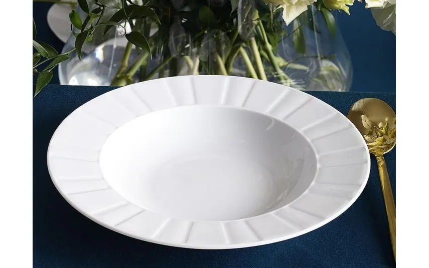 Cmielow Talerz głęboki 23 cm Oktawa biała 0001 Sale