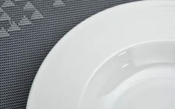 Karolina Talerz głęboki 23 cm prążki Stock biały New