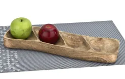 Orion Talerz na przekąski dzielony 35x11 cm drewno mango Outlet