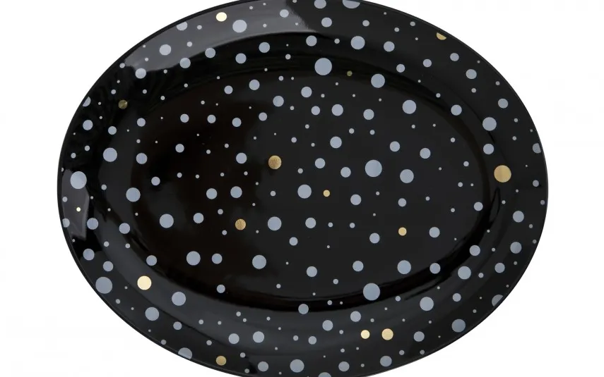 Karolina Talerz owalny płytki Black Galaxy 29x23 cm Online