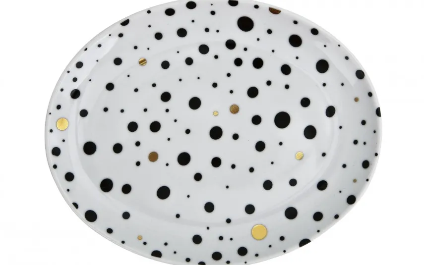 Karolina Talerz owalny 22x18cm White Galaxy Fashion
