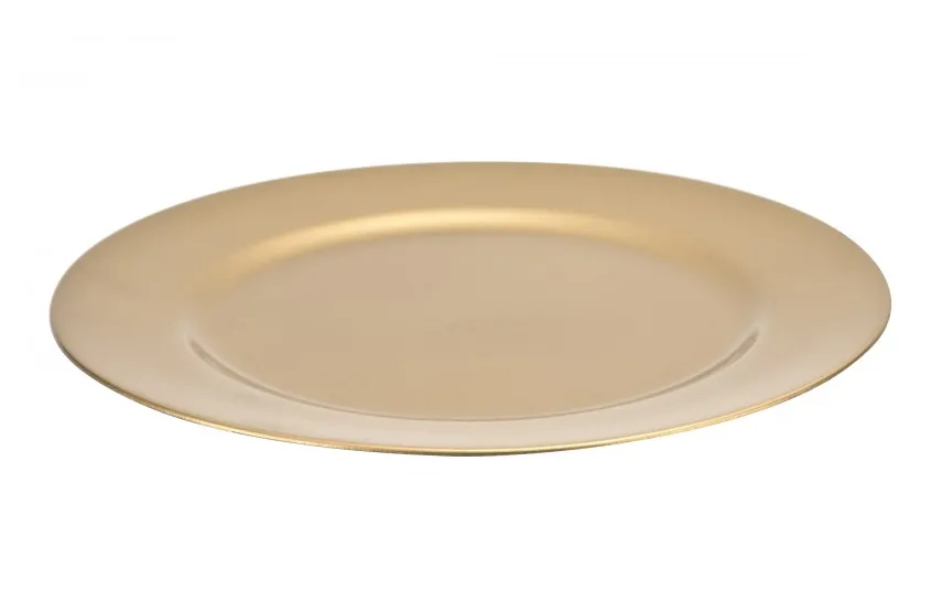 Inna Talerz plastikowy ozdobny 33 cm Gold Sale