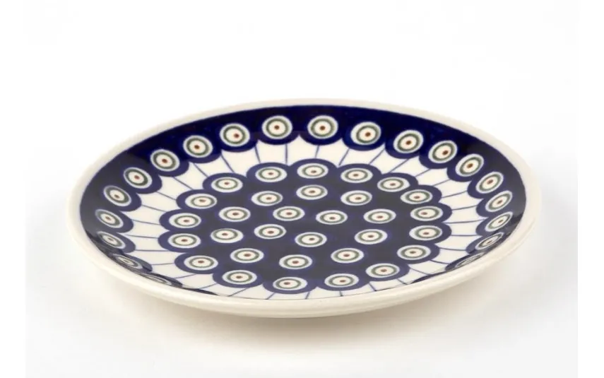 Boleslawiec Talerz płytki 19.5 cm Bolesławiec Kropki 8 Fashion