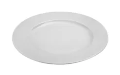 Karolina Talerz płytki 26 cm obiadowy prążki Stock biały Outlet