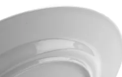 Karolina Talerz płytki 26 cm obiadowy prążki Stock biały Outlet