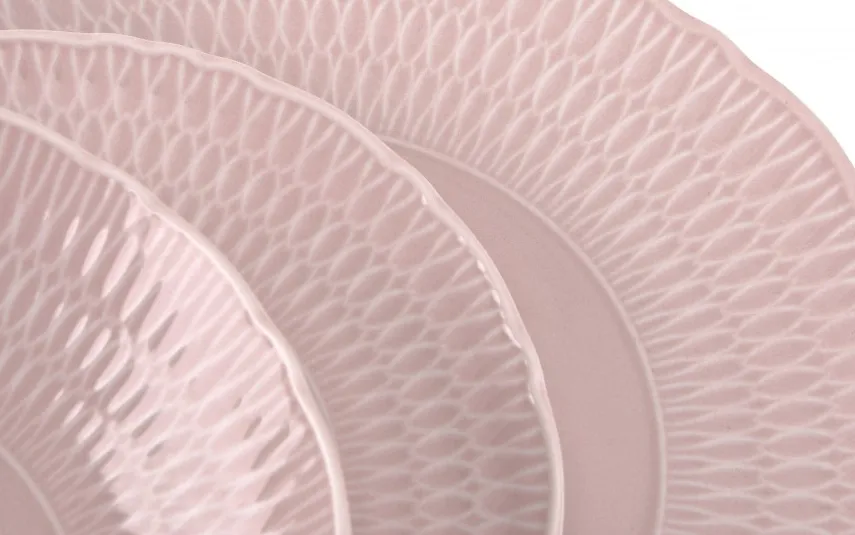 Cmielow Talerz płytki 28 cm Sofia Różowa Outlet