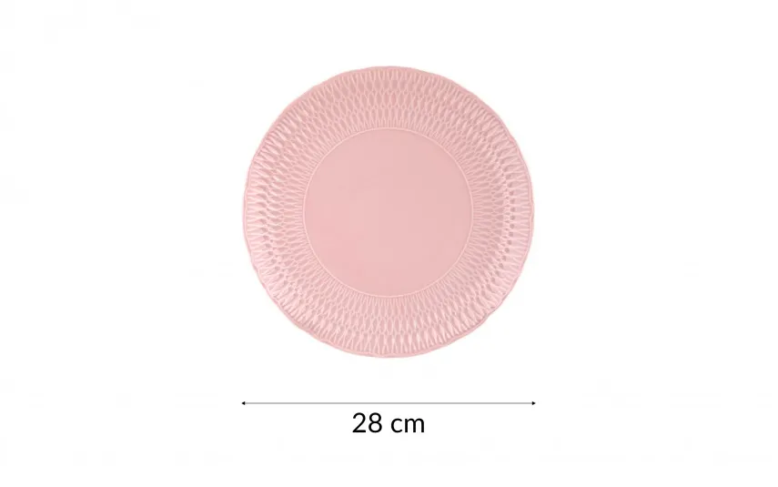 Cmielow Talerz płytki 28 cm Sofia Różowa Outlet