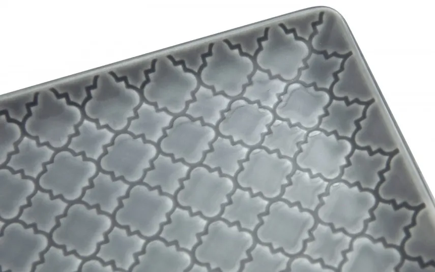 Lubiana Talerz płytki prostokątny 29x13cm Marrakesz szaro-niebieski K9 Best