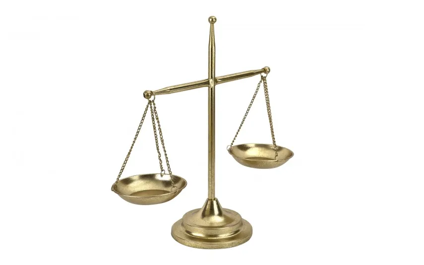 Art-Pol Waga Dekoracyjna metalowa złota Fashion