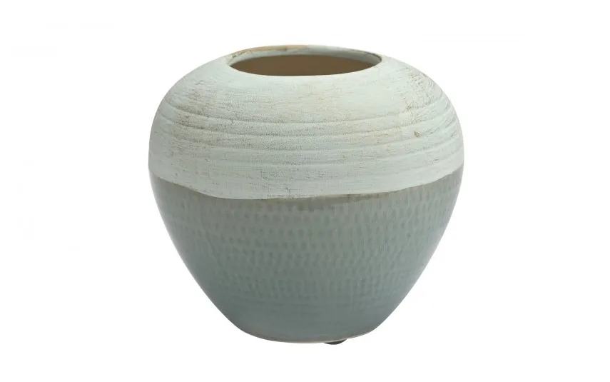 Art-Pol Wazon ceramiczny 16 cm biało-niebieski AP141814 Online