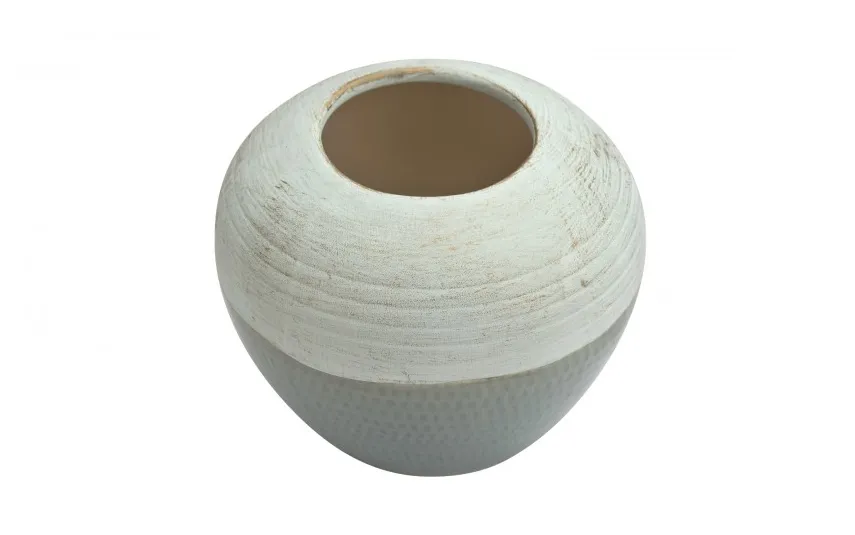 Art-Pol Wazon ceramiczny 16 cm biało-niebieski AP141814 Online