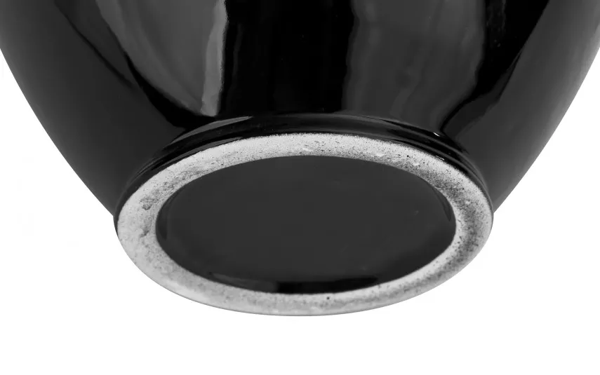 Ewax Wazon ceramiczny 26,5 cm czarny niski 8872 Hot