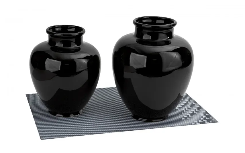 Ewax Wazon ceramiczny 26,5 cm czarny niski 8872 Hot