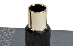 Ewax Wazon ceramiczny 22,5 cm czarno-złoty 2816 Fashion