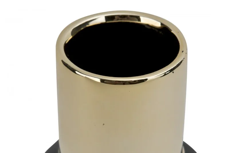 Ewax Wazon ceramiczny 32,5 cm czarno-złoty 2817 Clearance