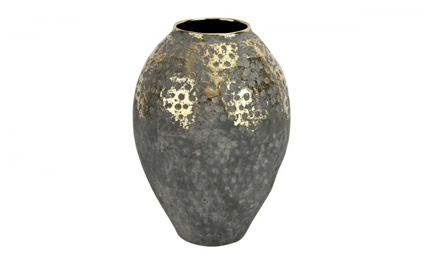 Dekor Pap Wazon ceramiczny 31,5 cm szaro-złoty TY0413 Hot