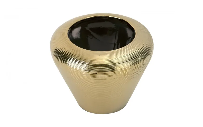 Armir Home Decorations Wazon ceramiczny 16 cm w kolorze złota 441562 Discount