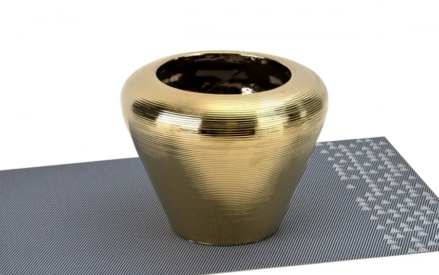 Armir Home Decorations Wazon ceramiczny 16 cm w kolorze złota 441562 Discount