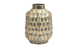 Dekor Pap Wazon metalowy 32 cm złoty Outlet