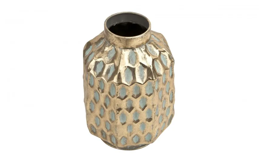 Dekor Pap Wazon metalowy 32 cm złoty Outlet