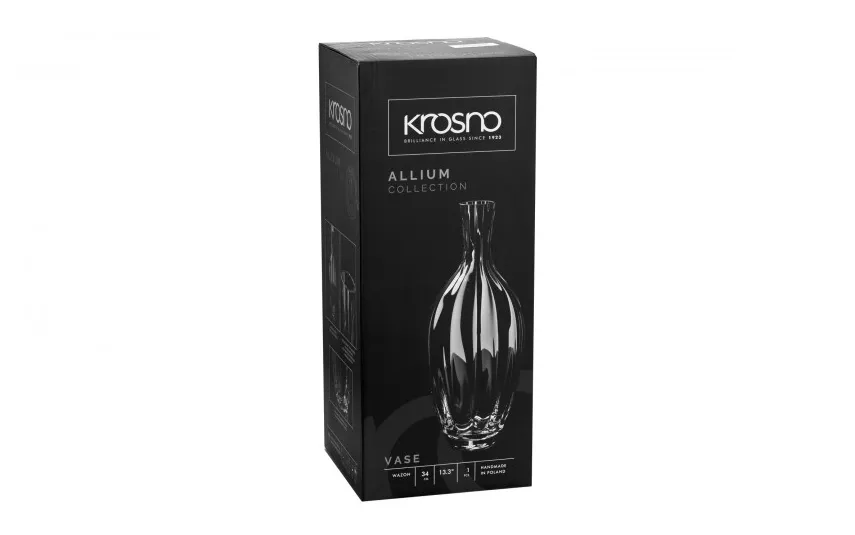 Krosno Wazon szklany 34 cm Allium Collection Clearance
