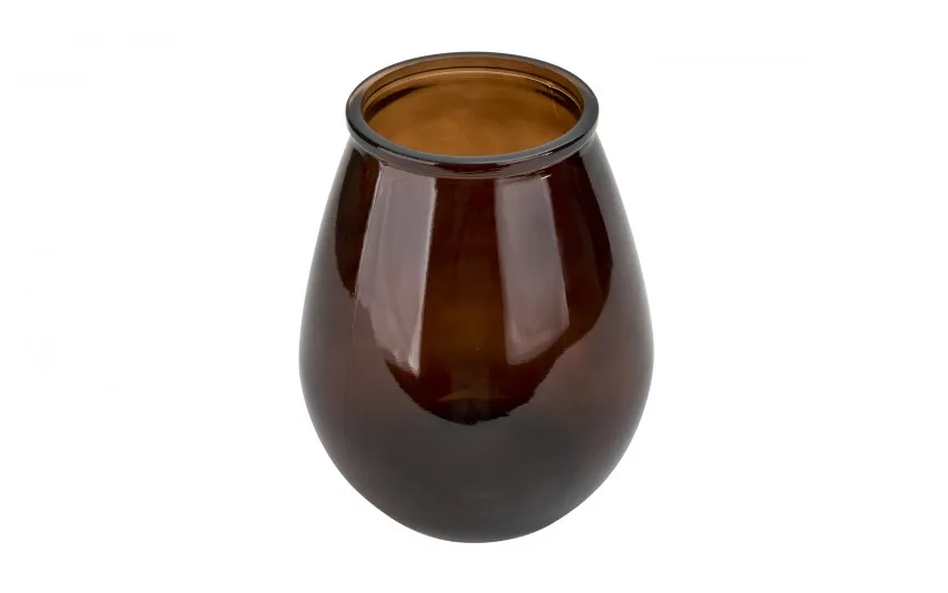 San Miguel Wazon szklany 23 cm brązowy recykling Online