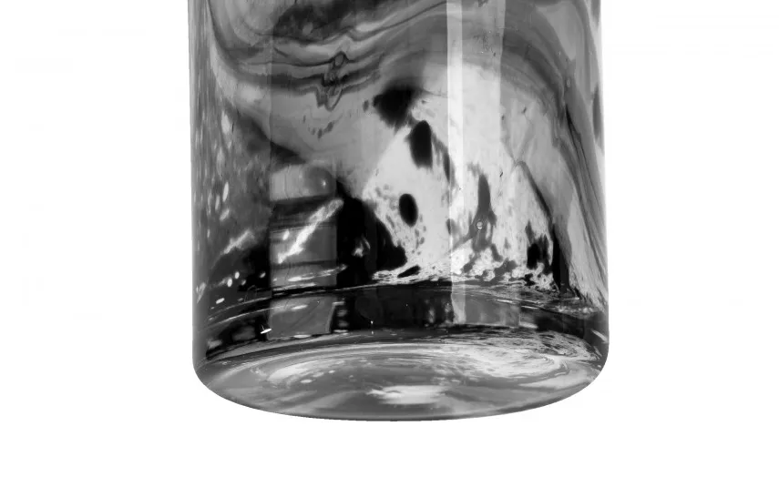 Sigma Glass Wazon szklany 28 cm czarno-biały 2310/C275 New