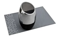 Art-Pol Wazon szklany 22 cm czarno-srebrny 135221 Online