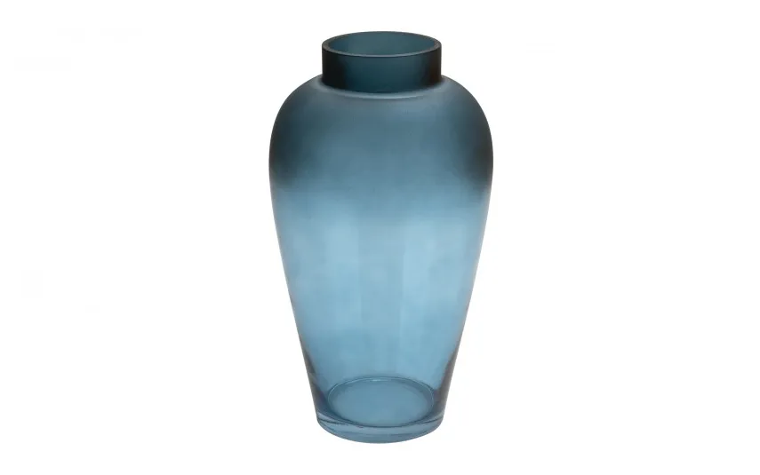 Art-Pol Wazon szklany 32,5 cm niebieski AP142238 Sale