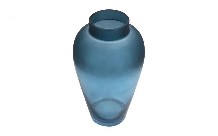 Art-Pol Wazon szklany 32,5 cm niebieski AP142238 Sale