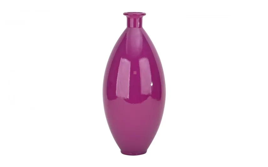 San Miguel Wazon szklany 38 cm różowy recykling New