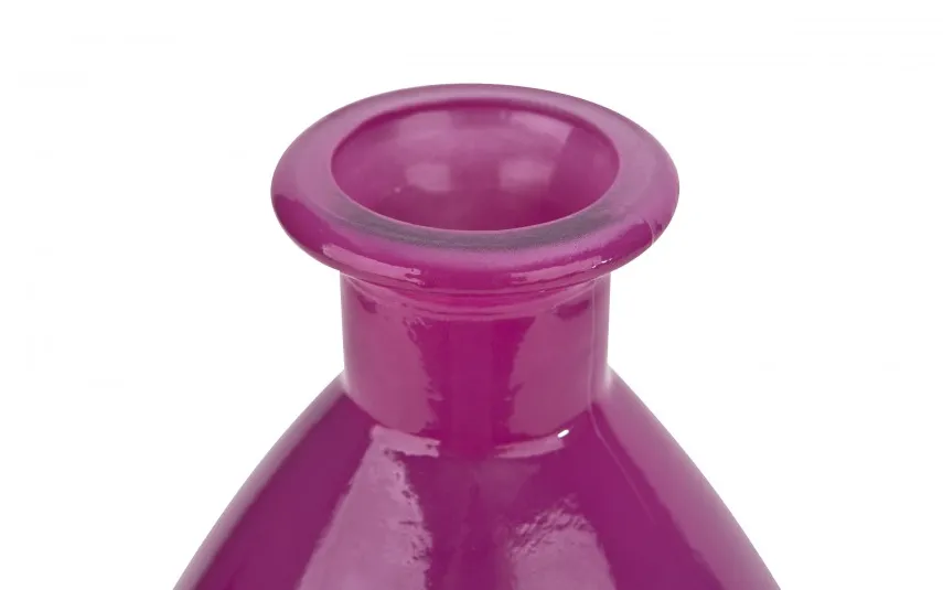 San Miguel Wazon szklany 38 cm różowy recykling New