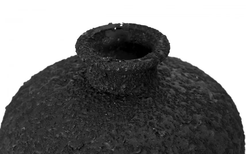 San Miguel Wazon szklany 18 cm Stoneware Czarny Clearance