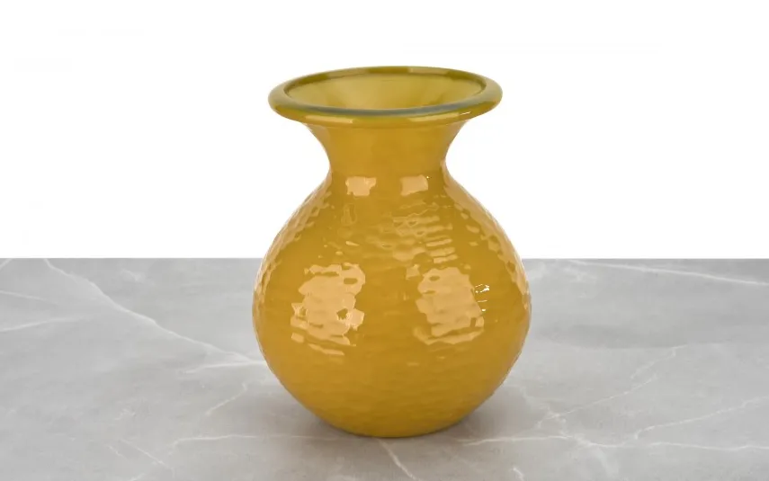 San Miguel Wazon szklany 24,5 cm żółty 4828 recykling Clearance
