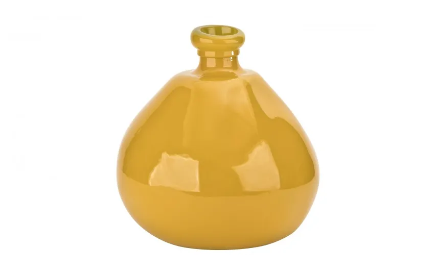 San Miguel Wazon szklany 32 cm żółty recykling New