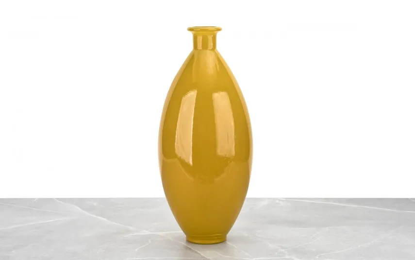 San Miguel Wazon szklany 38 cm żółty recykling Clearance