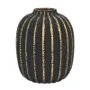 Art-Pol Wazon szklany 19cm czarno-złoty AP172406 Discount