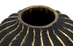 Art-Pol Wazon szklany 19cm czarno-złoty AP172406 Discount