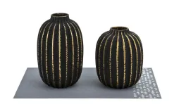 Art-Pol Wazon szklany 19cm czarno-złoty AP172406 Discount