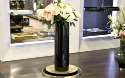 Sigma Glass Wazon szklany Cylinder 40 cm czarny Hot