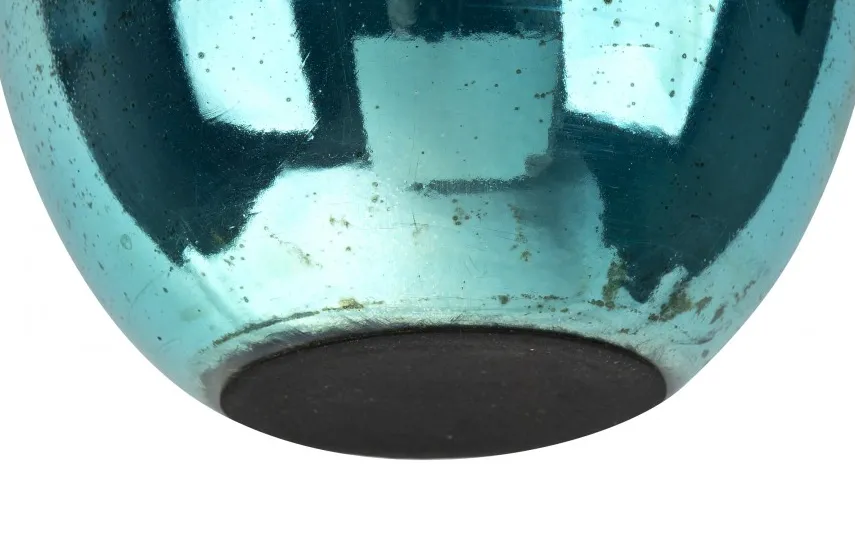 Dekor Pap Wazon szklany malowany wysoki 38,5 cm Outlet