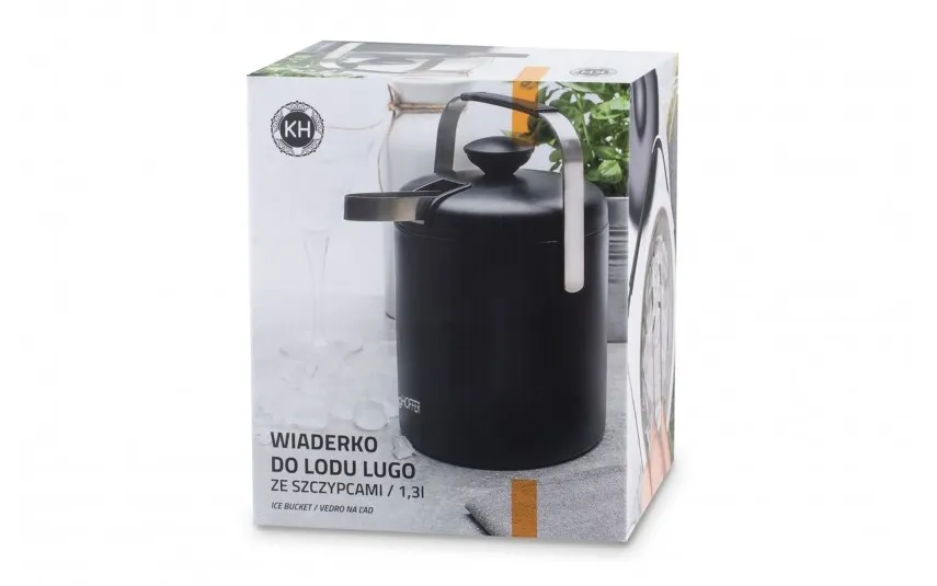 KonigHOFFER Wiaderko do lodu 1,3 L ze szczypcami Lugo czarny mat Sale