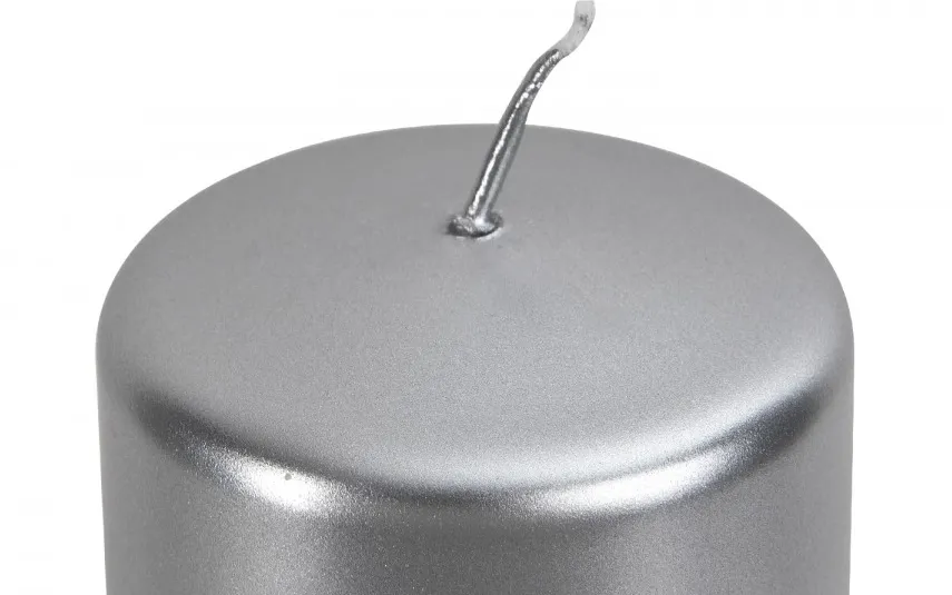 Świeca klubowa srebrny metalik śr. 5,8cm Best