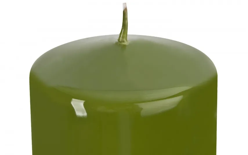 Świeca pieńkowa zielona oliwka śr. 7cm Hot